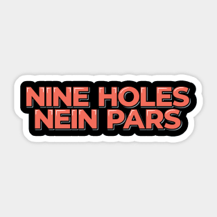 Nein Pars Golf Sticker